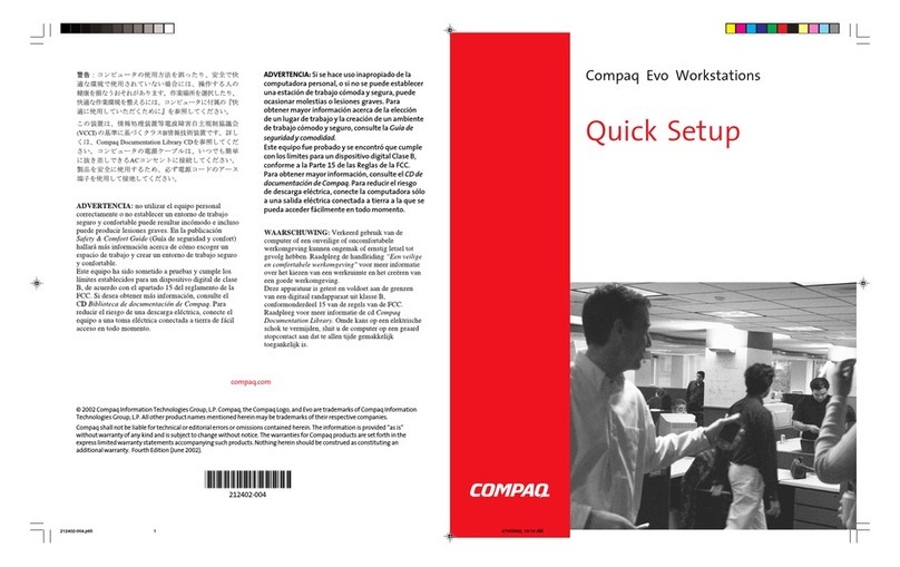 Compaq Evo W6000 Specification sheet Compaq Evo W6000 Specification sheet
