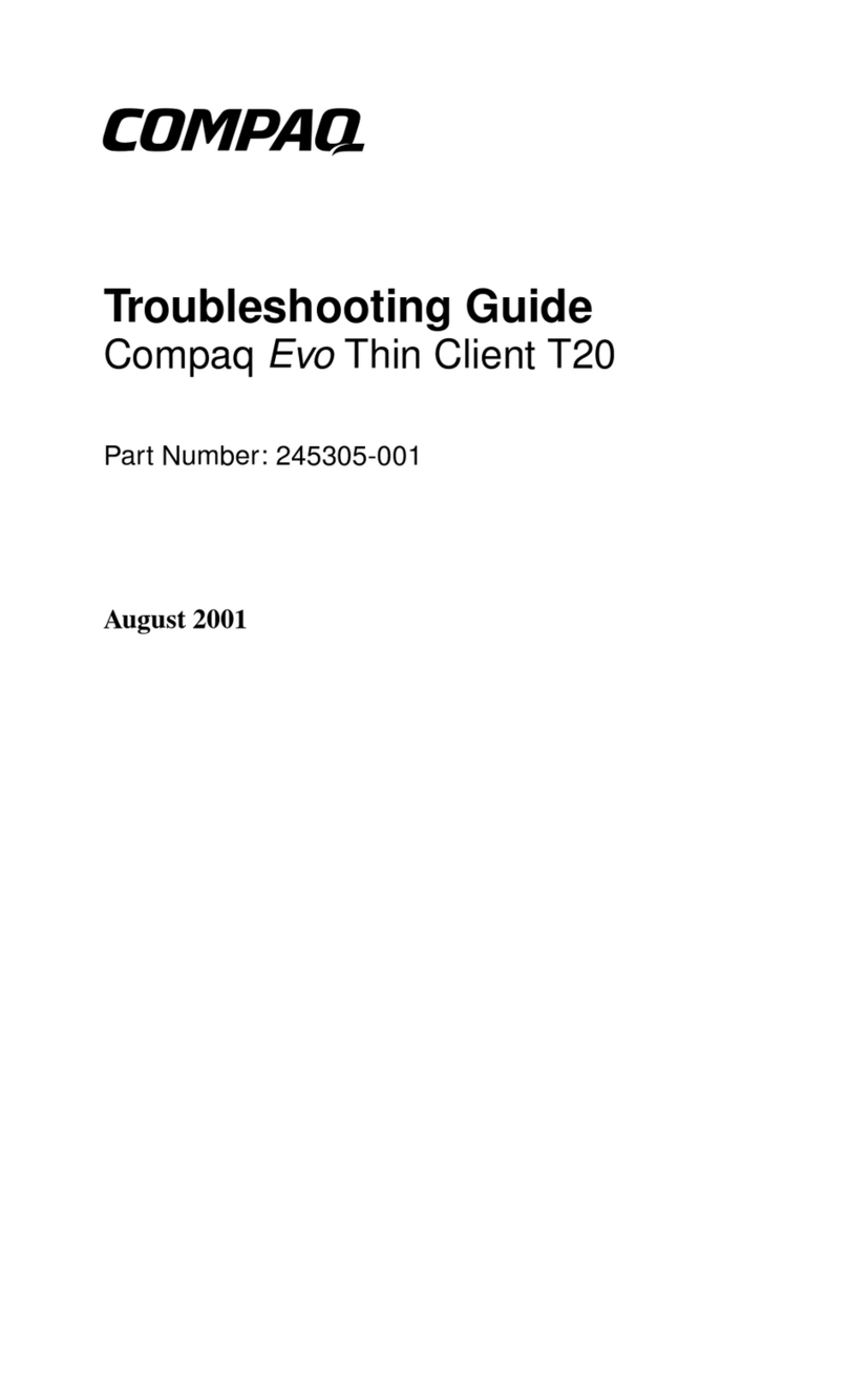 Compaq Evo Thin Client t20 User manual