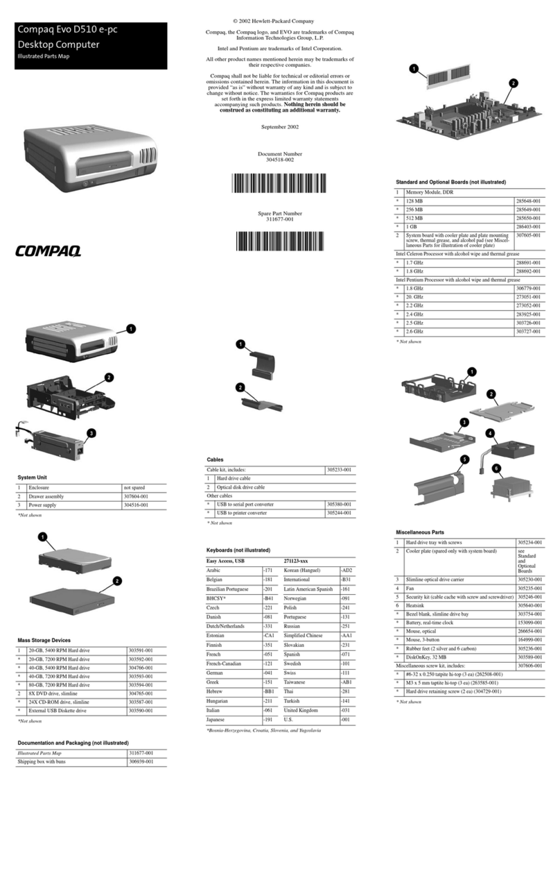 Compaq Evo D510 e-pc Manual
