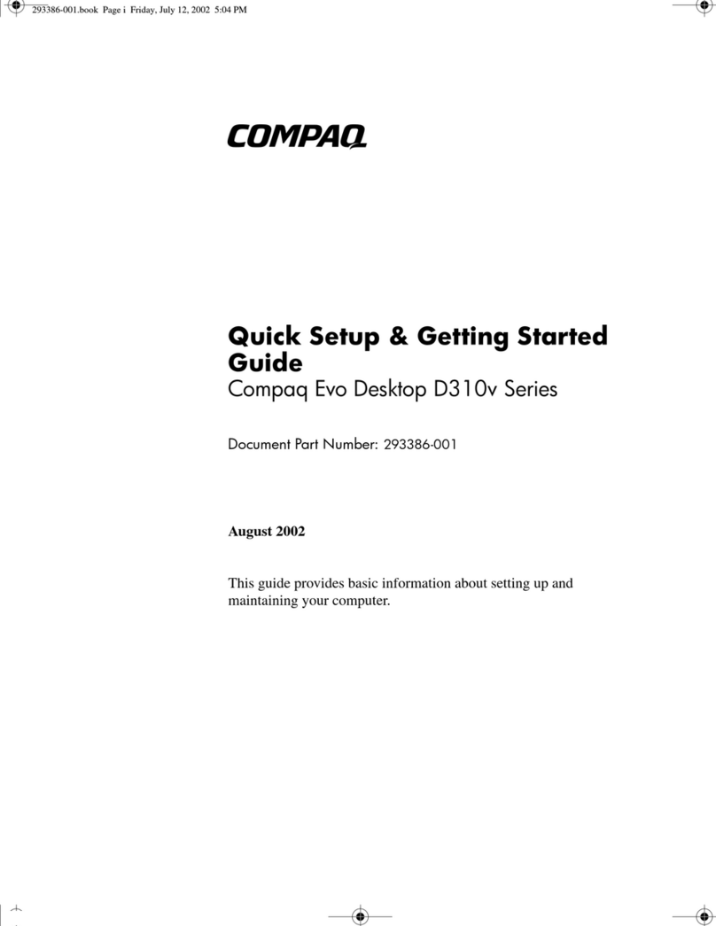 Compaq D310v -  Evo - 256 MB RAM User manual