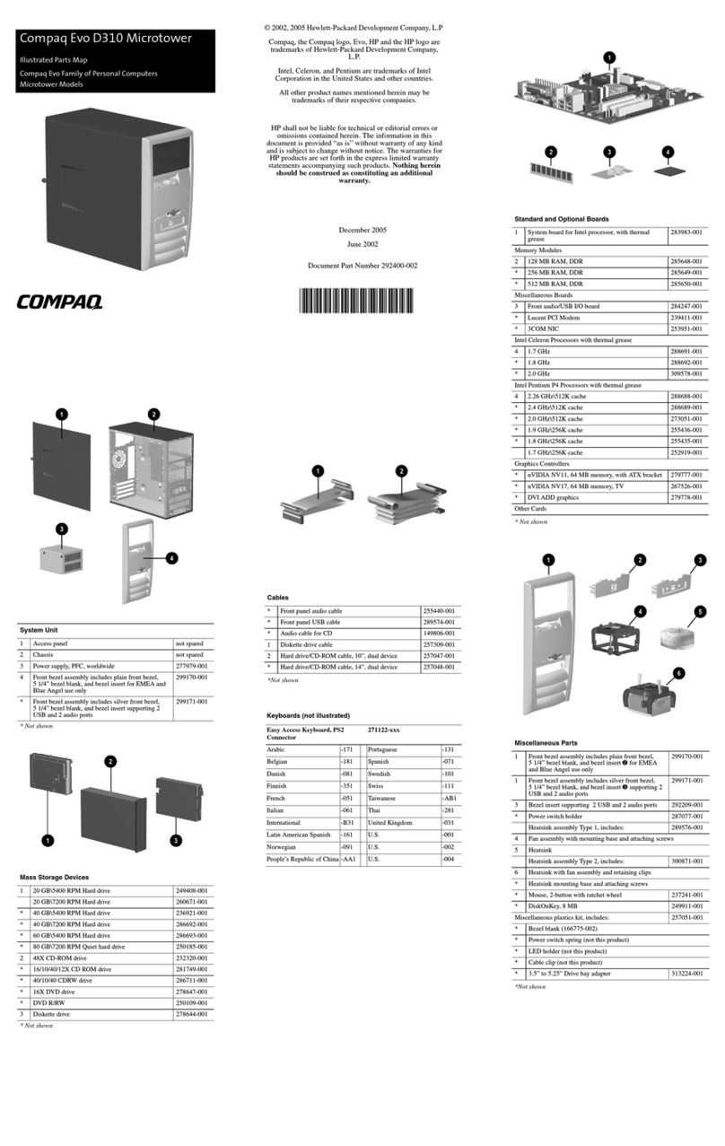 Compaq Compaq Evo D310 MT supplementary guide