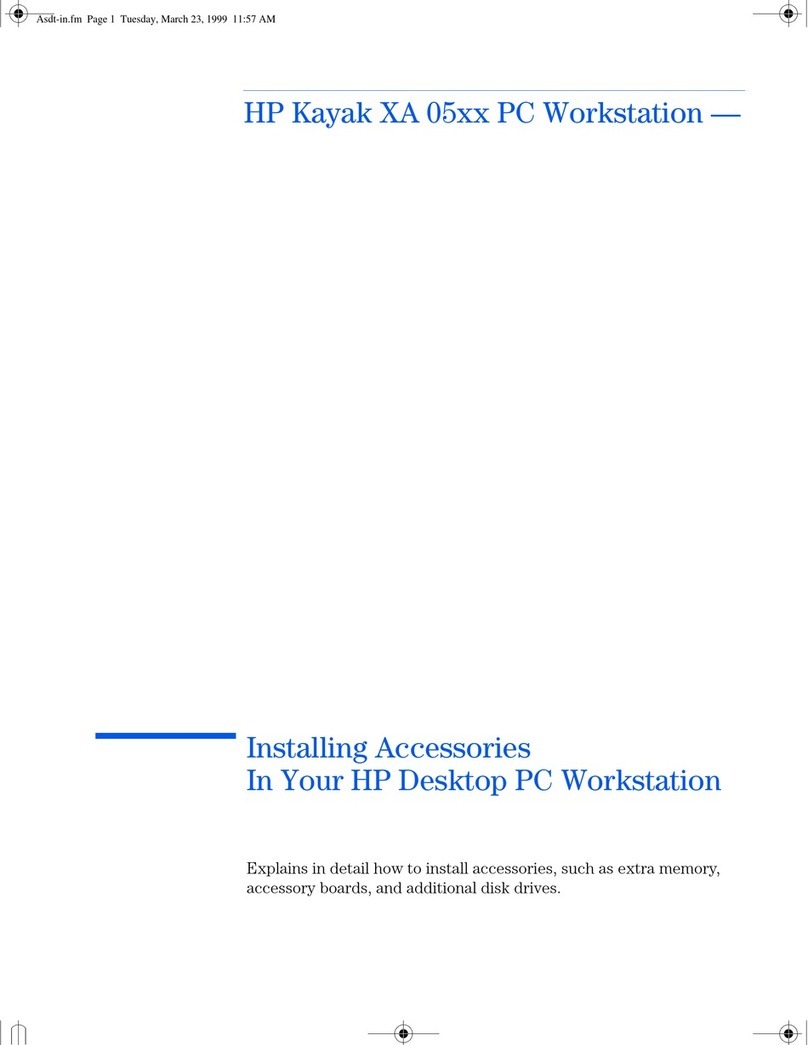 HP Kayak XA05 User manual HP Kayak XA05 User manual