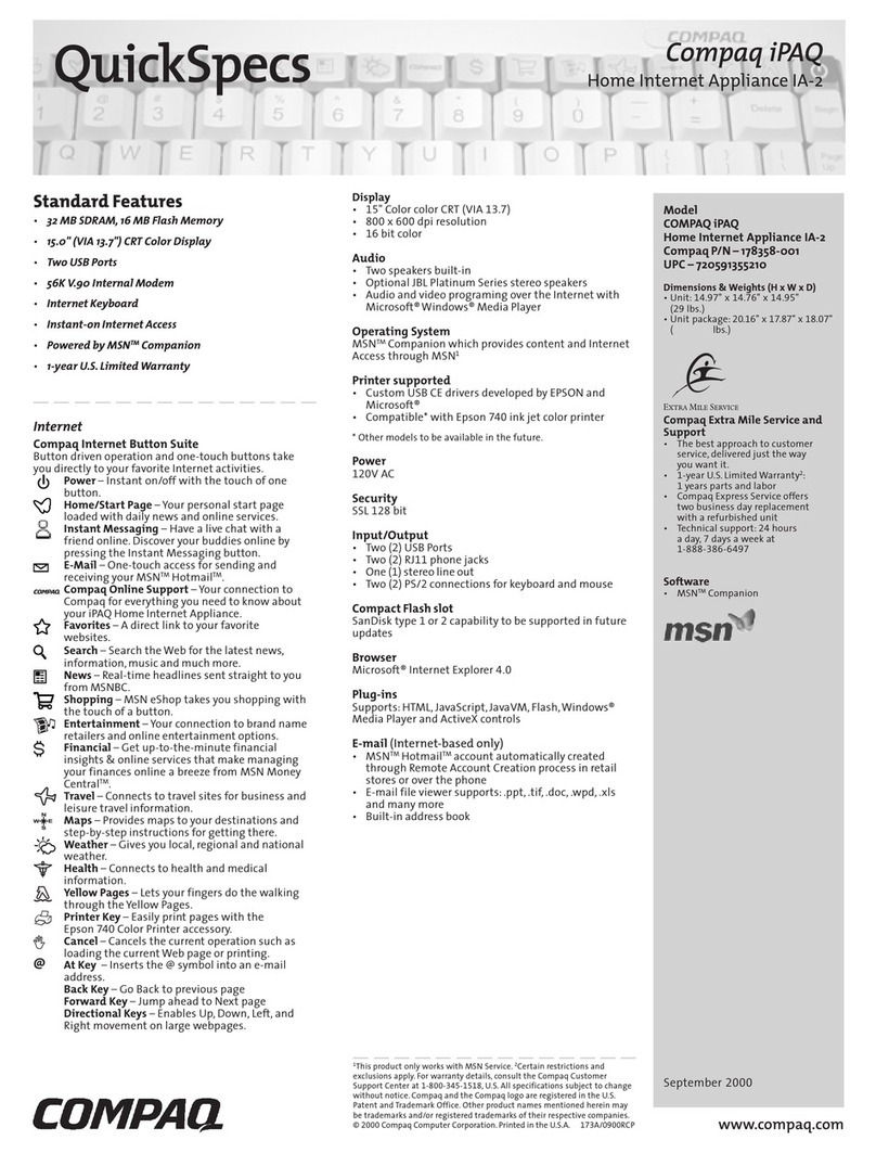 Compaq iPAQ IA-2 User manual