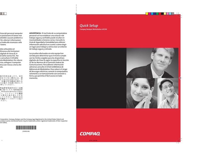 Compaq Deskpro Workstation AP230 Specification sheet