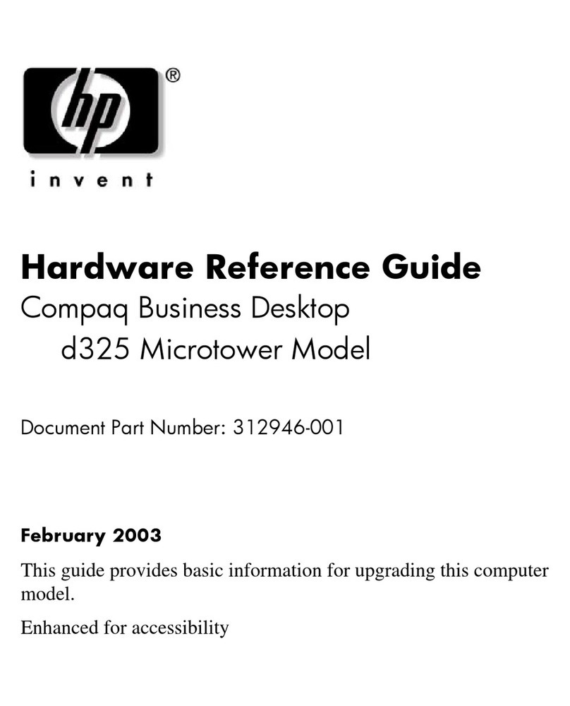 HP d325 MT Operating and maintenance manual