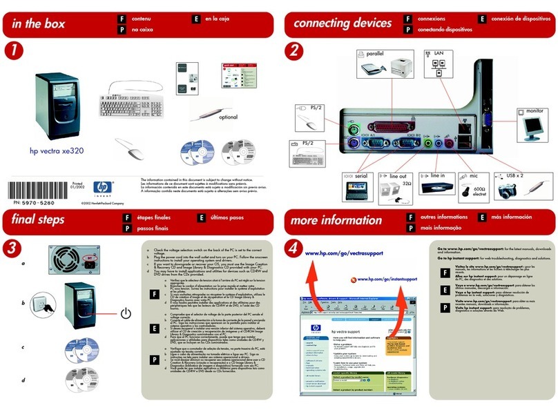 HP Vectra XE320 User manual