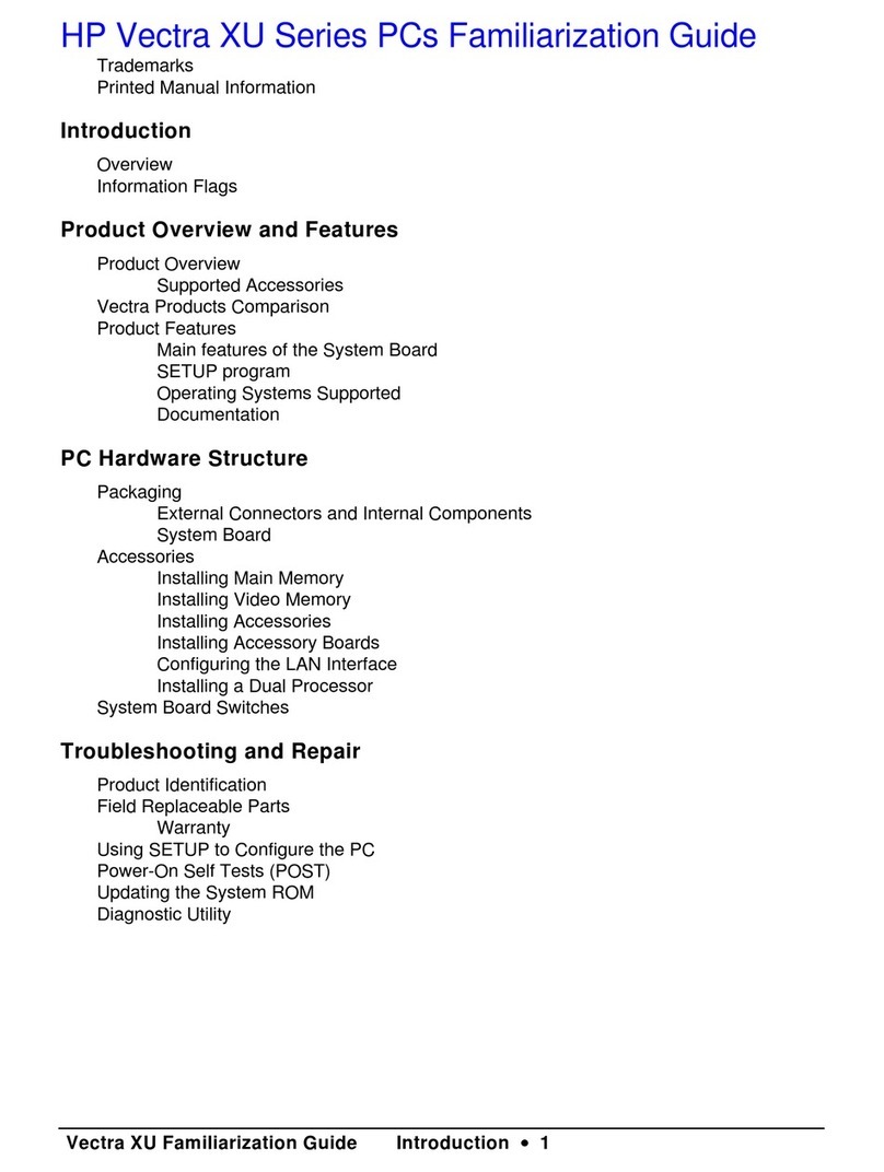 HP Vectra XU5 Manual