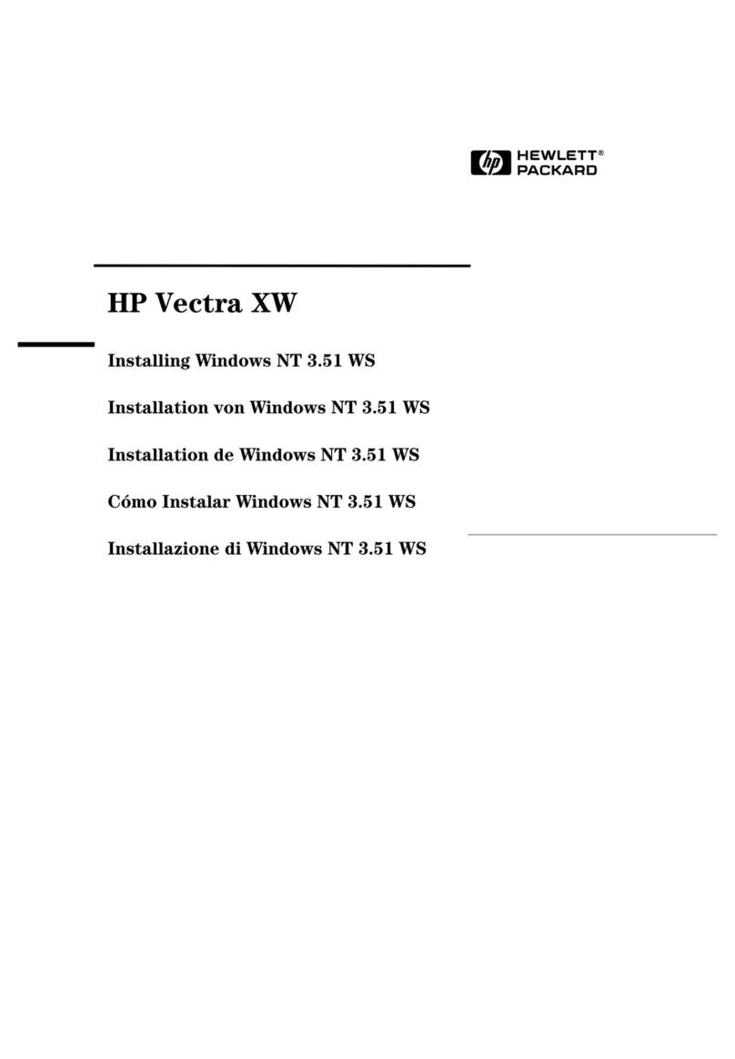 HP VECTRA XW User manual