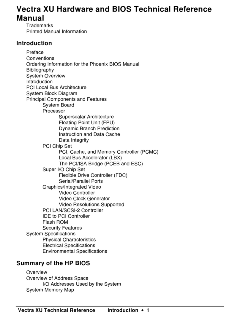 HP Vectra XU5 User manual