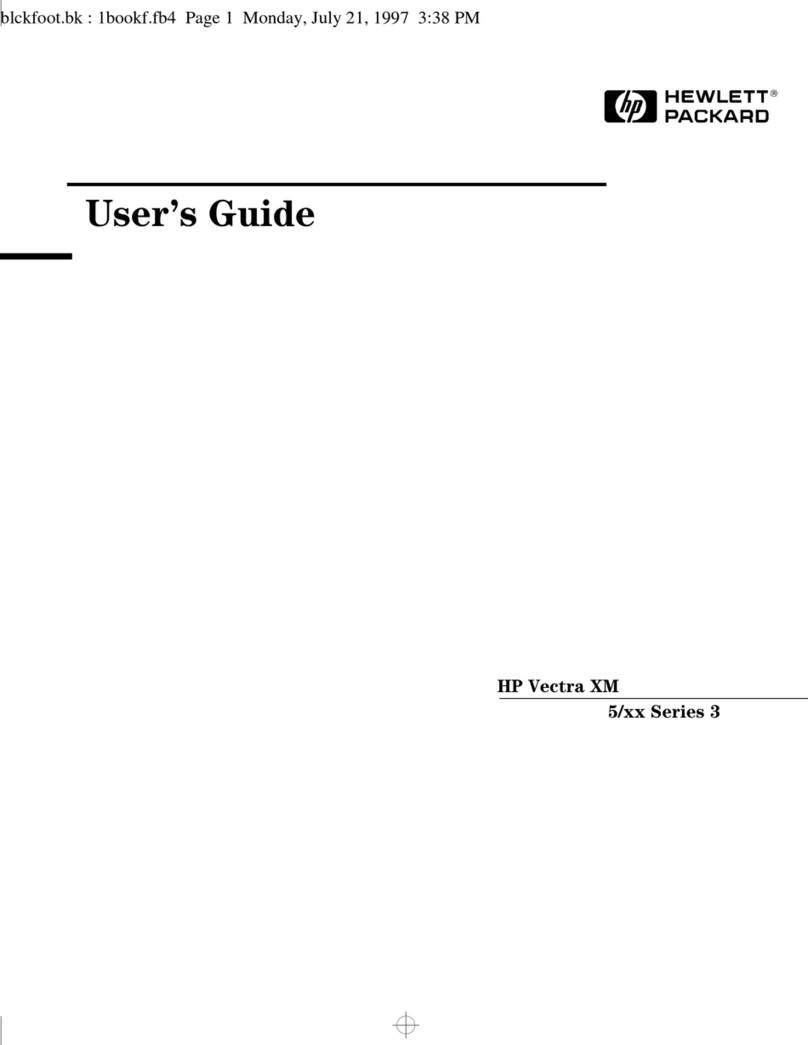 HP Vectra XM5 3 User manual