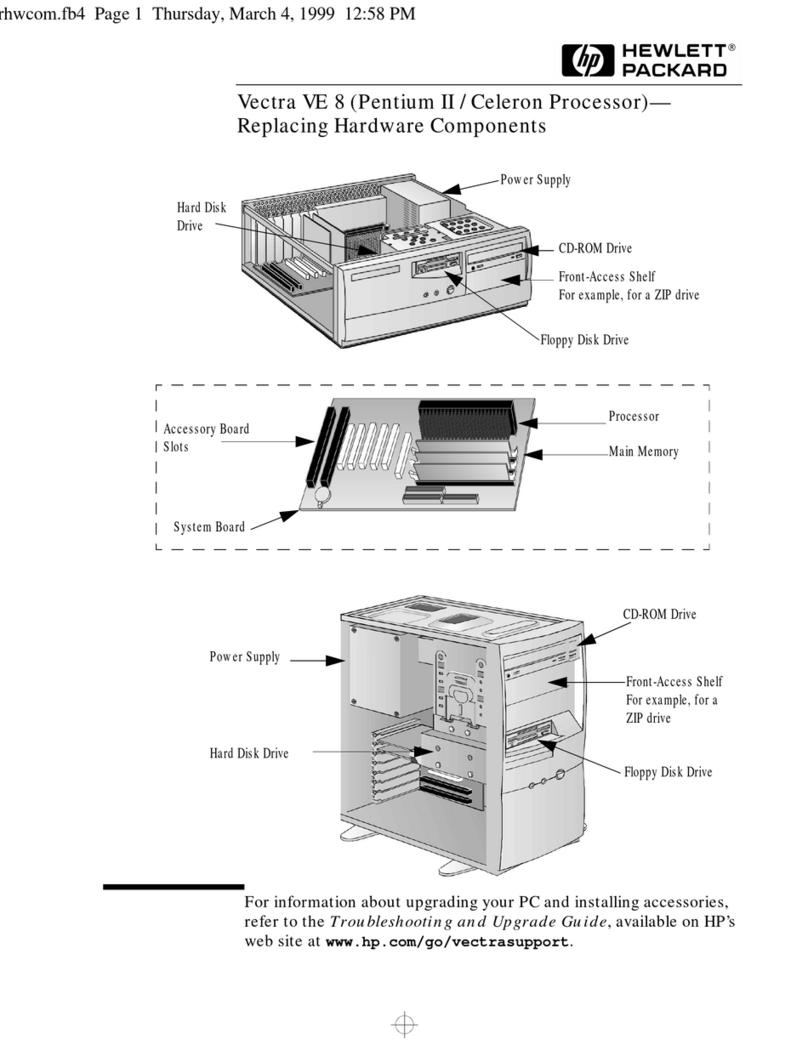 HP Vectra VE 8 Installation instructions