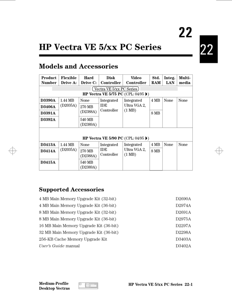 HP Vectra VE 5/xx Series user guide