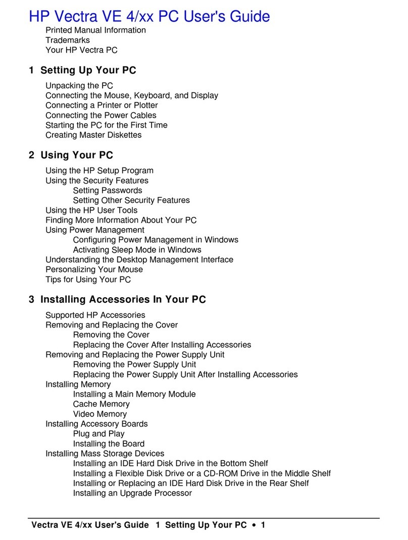 HP Vectra VE4 User manual