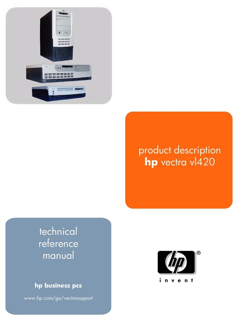 HP vectra vl420 Product manual HP vectra vl420 Product manual
