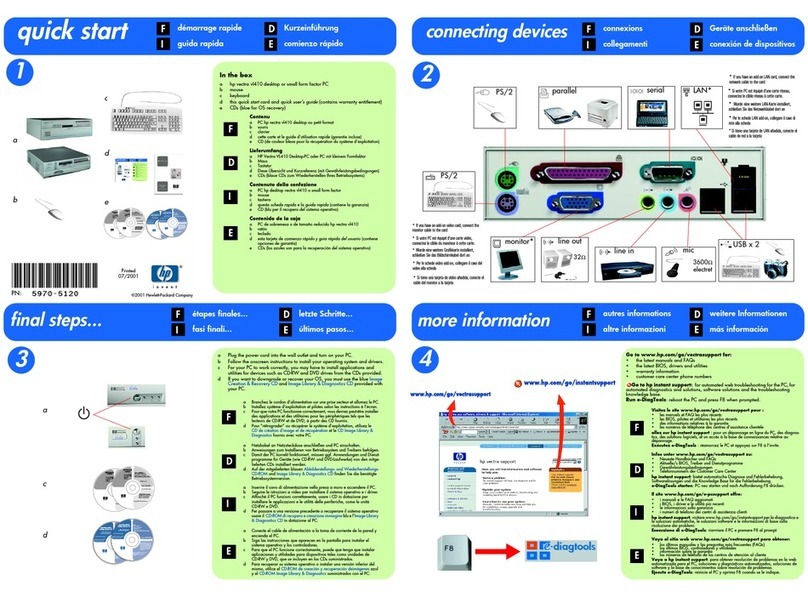 HP Vectra VL410 User manual