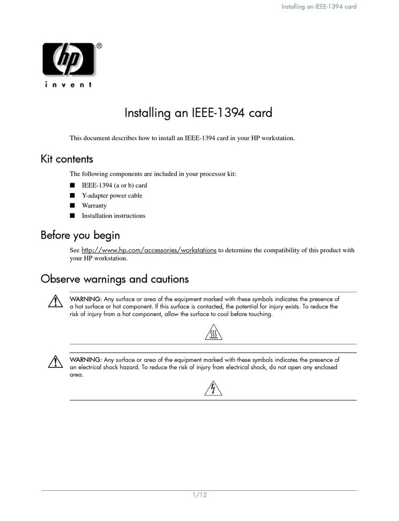 HP Xw4300 - Workstation - 2 GB RAM User manual