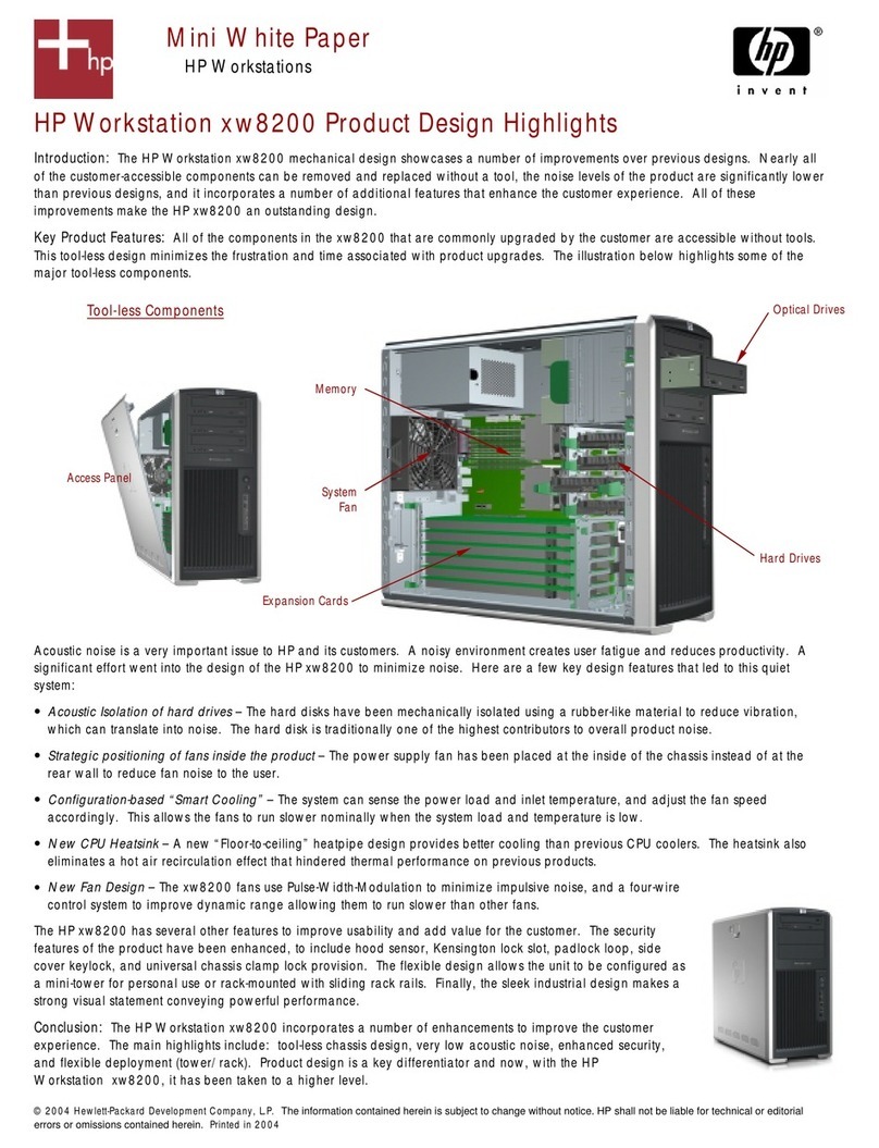 HP Xw8200 - Workstation - 1 GB RAM Quick reference guide