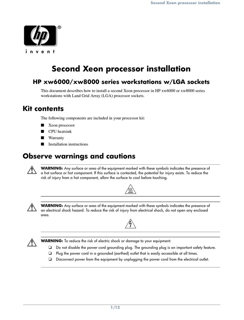 HP Workstation xw6000 User manual