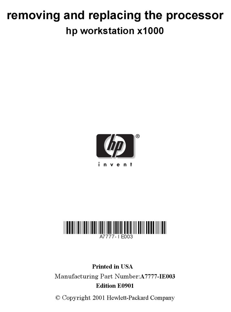 HP Workstation x1000 Manual