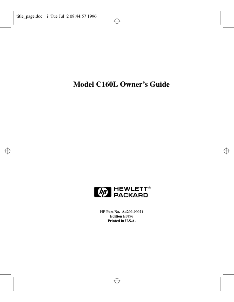 HP Visualize c160 User manual