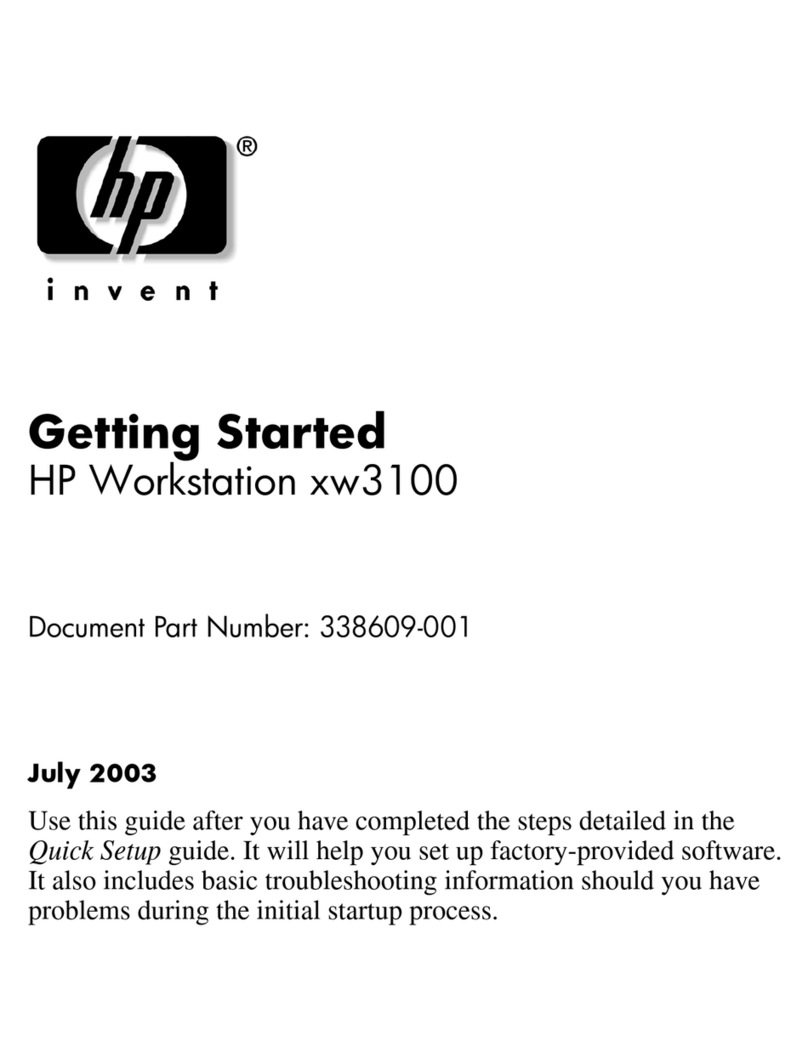 HP Workstation xw3100 User manual HP Workstation xw3100 User manual