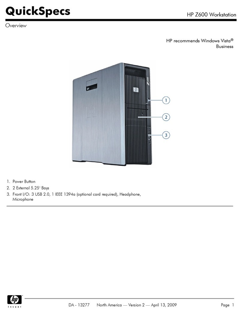 HP Workstation Z600 User manual