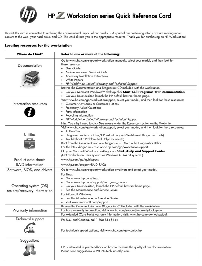 HP Z400 - Workstation Reference guide