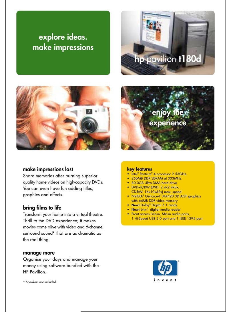 HP Pavilion t180 User manual HP Pavilion t180 User manual