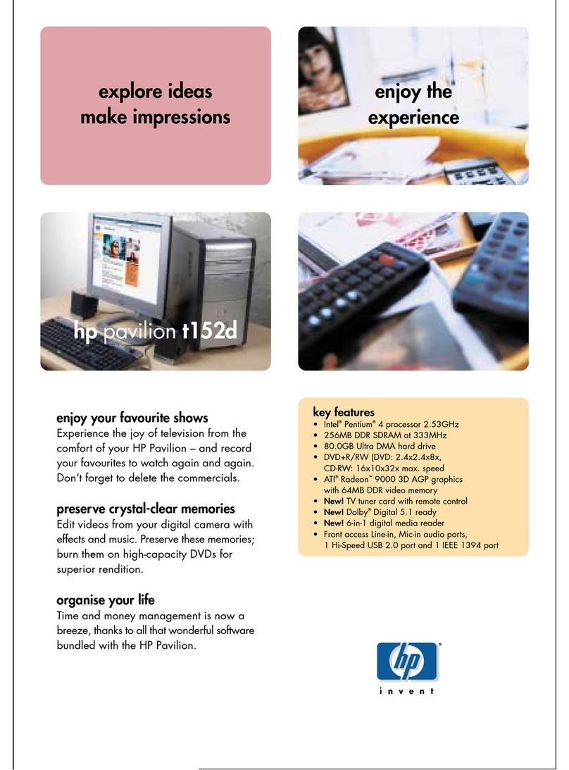 HP Pavilion t152 User manual