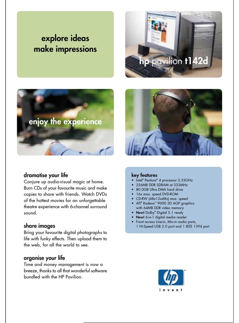 HP Pavilion t142 User manual