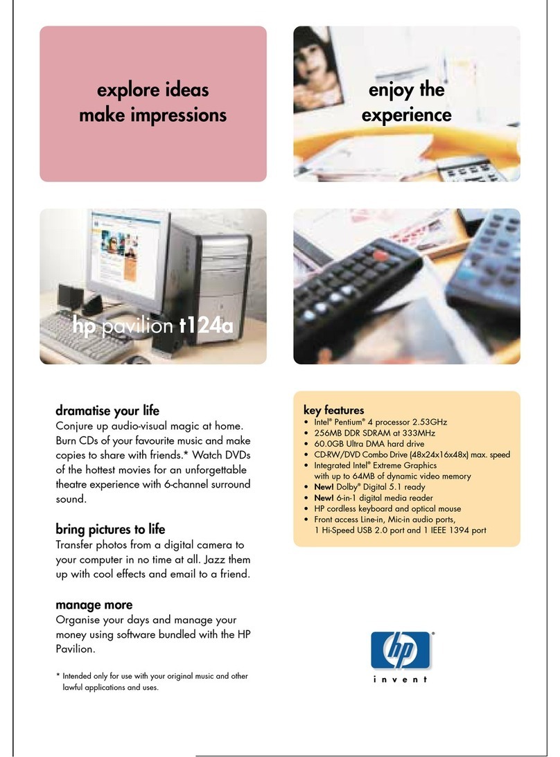 HP Pavilion t124 User manual