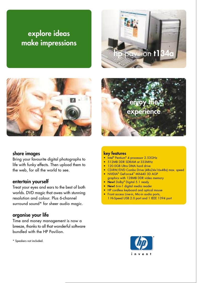 HP Pavilion t134 User manual