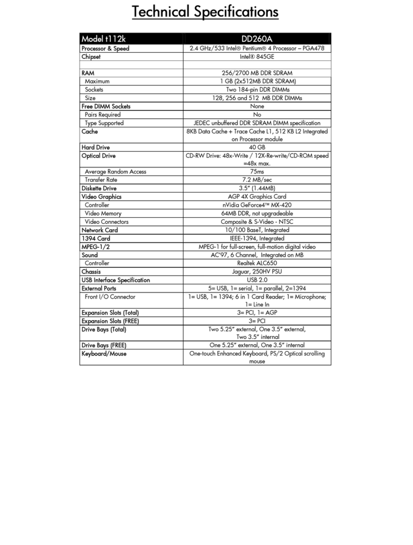 HP Pavilion t112 User manual