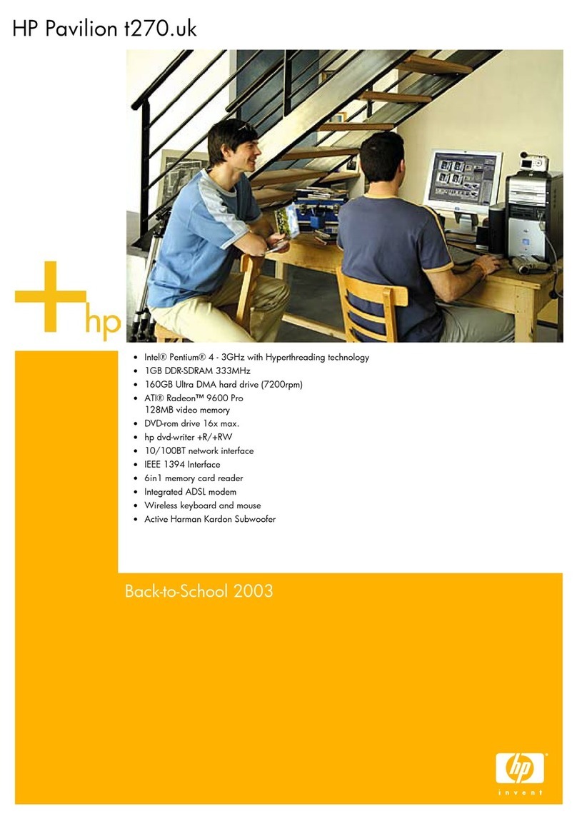 HP Pavilion t270 User manual HP Pavilion t270 User manual