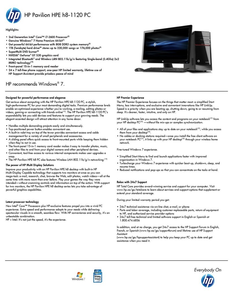 HP Pavilion h8-1120 User manual