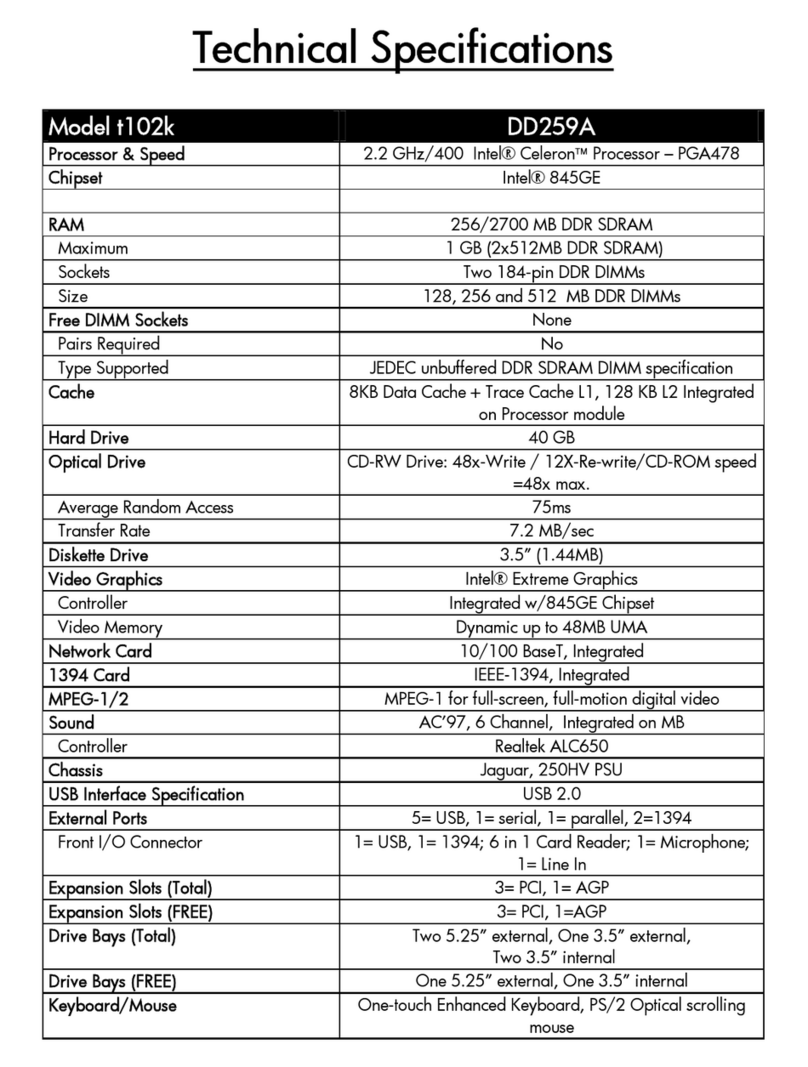 HP Pavilion t102 specification