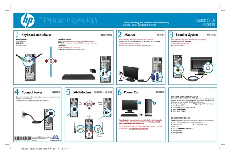 HP Pavilion Slimline s3220 User manual
