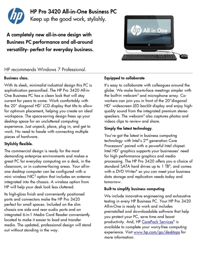 HP Pro 3420 Specifications