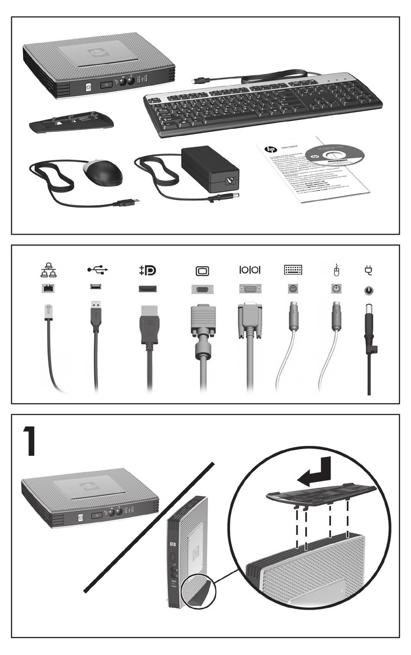 HP t5740 - Thin Client Quick setup and getting started guide
