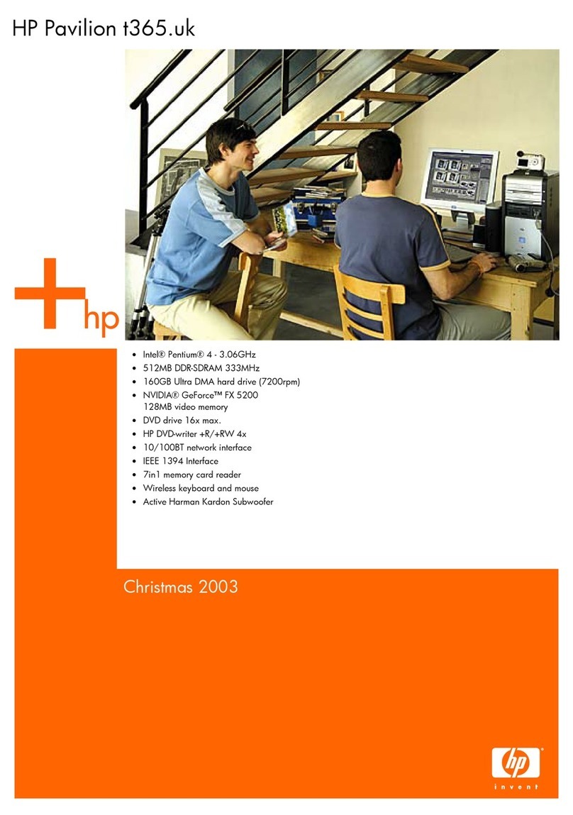 HP Pavilion t365 User manual