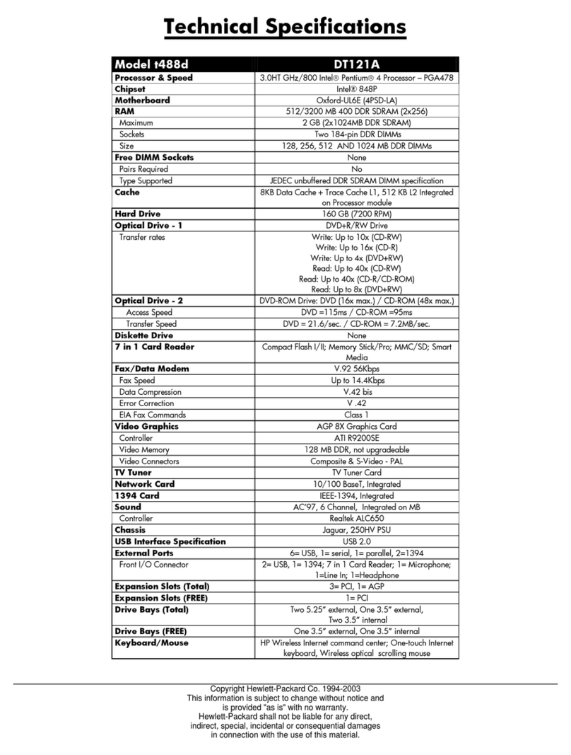 HP Pavilion t488 User manual HP Pavilion t488 User manual