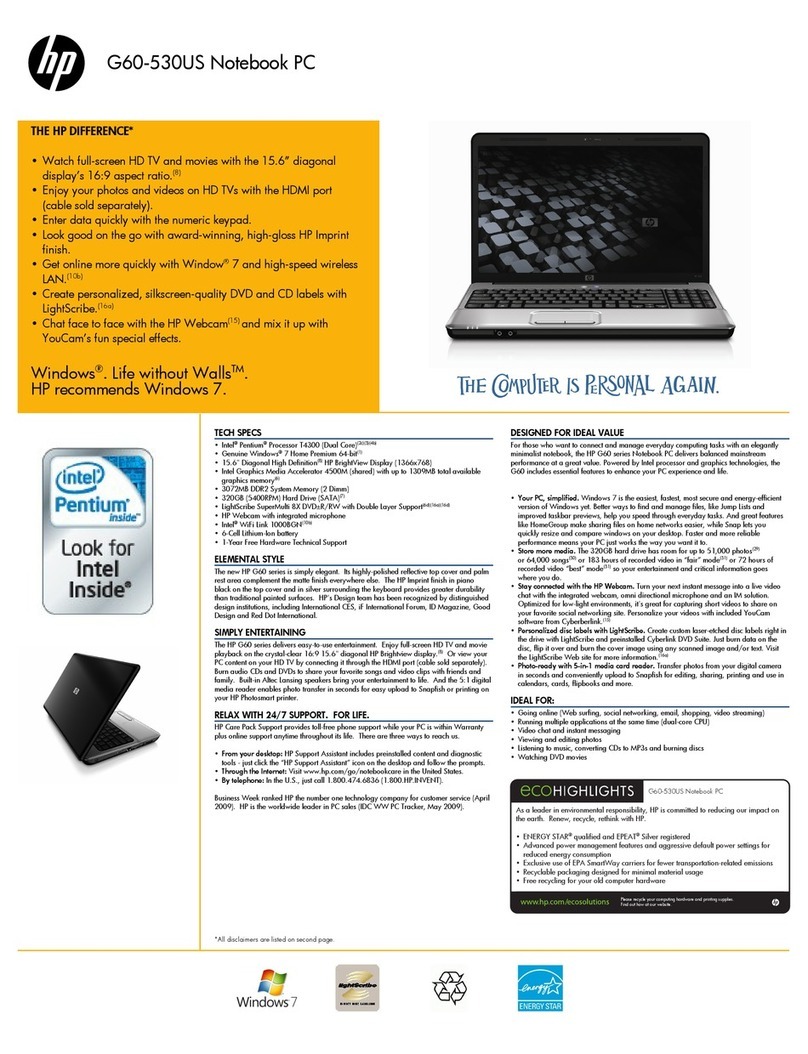 HP G60-530 User manual HP G60-530 User manual