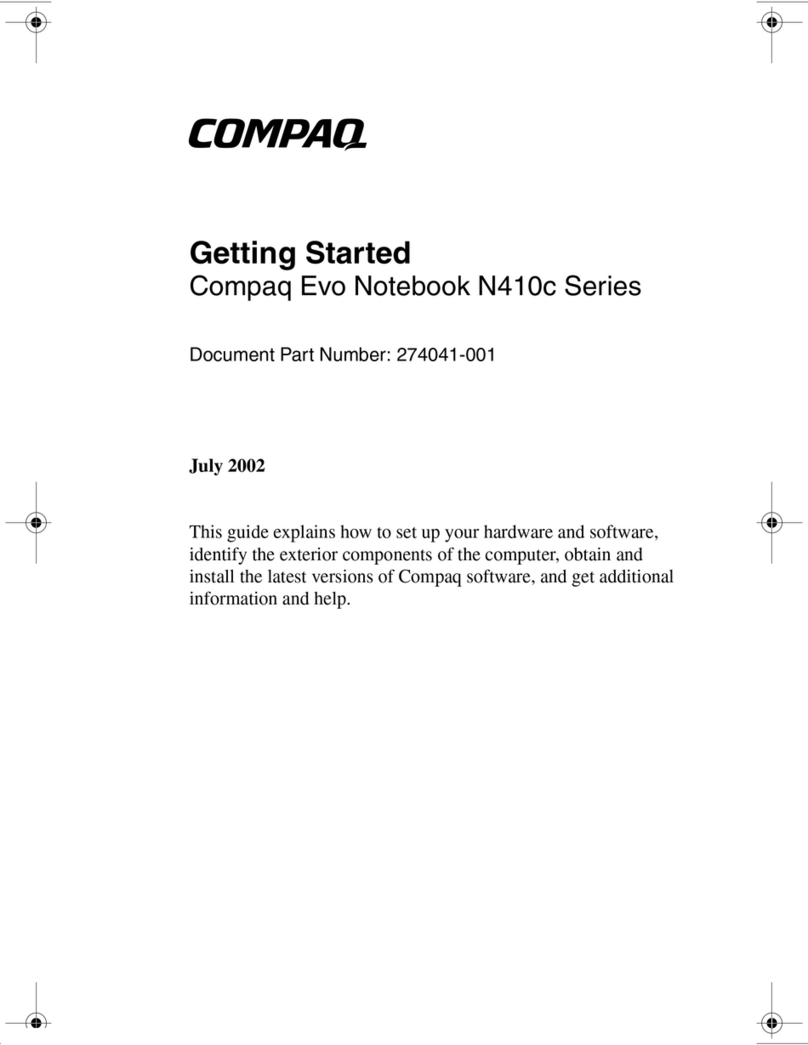 Compaq EVO NOTEBOOK N410C User manual