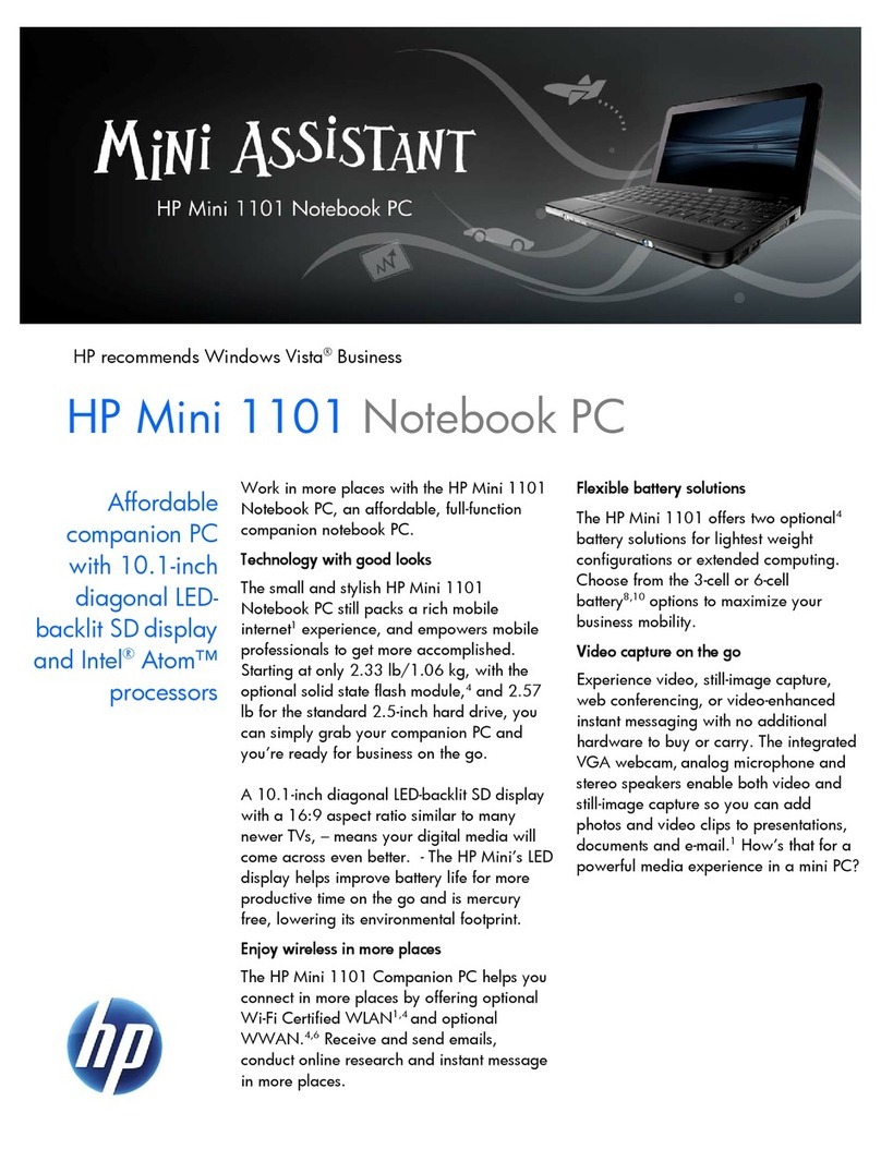 HP MINI 1101 User manual