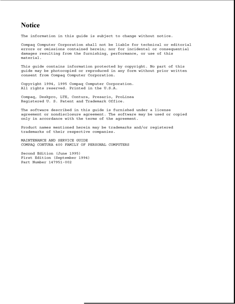 Compaq Series 400 Manual