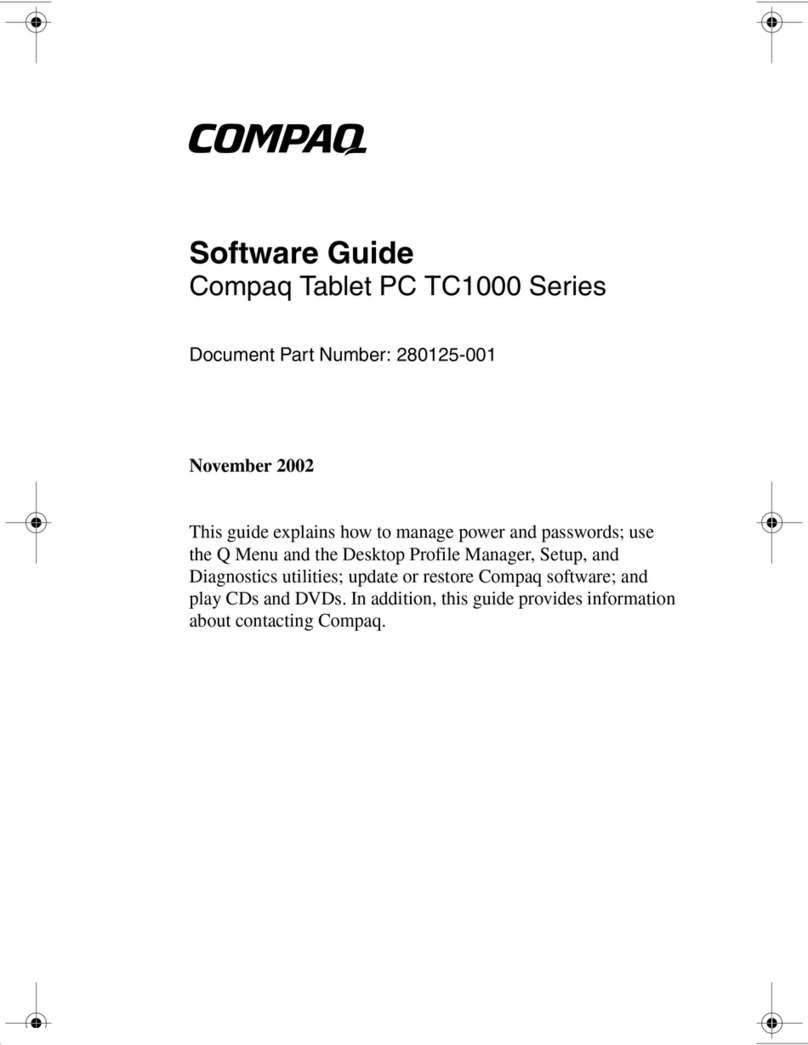 HP Compaq tc1000 Quick start guide