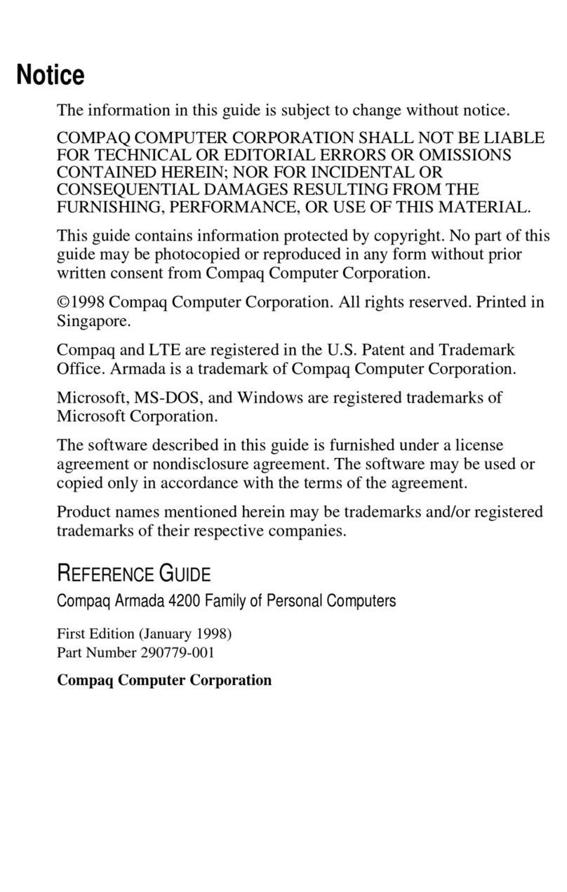 Compaq Armada 4200 User manual