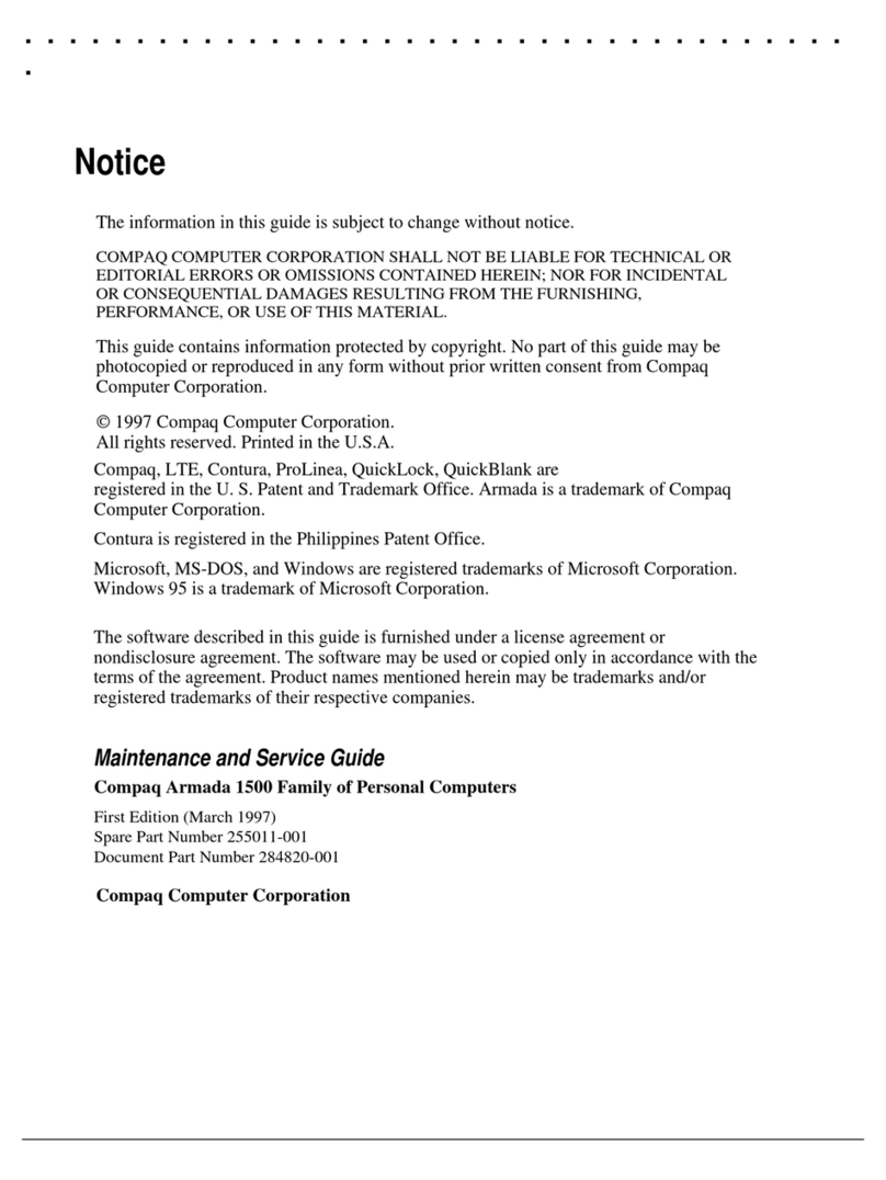 Compaq Armada 1500 Manual