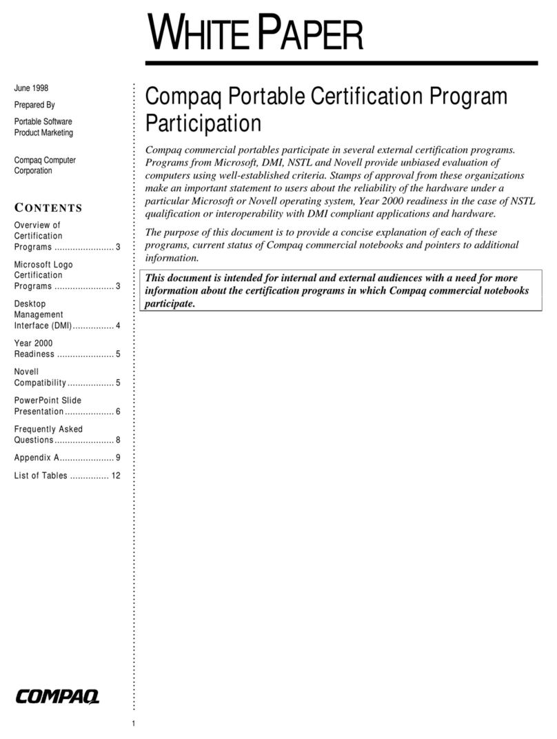 Compaq Armada 1100 White paper