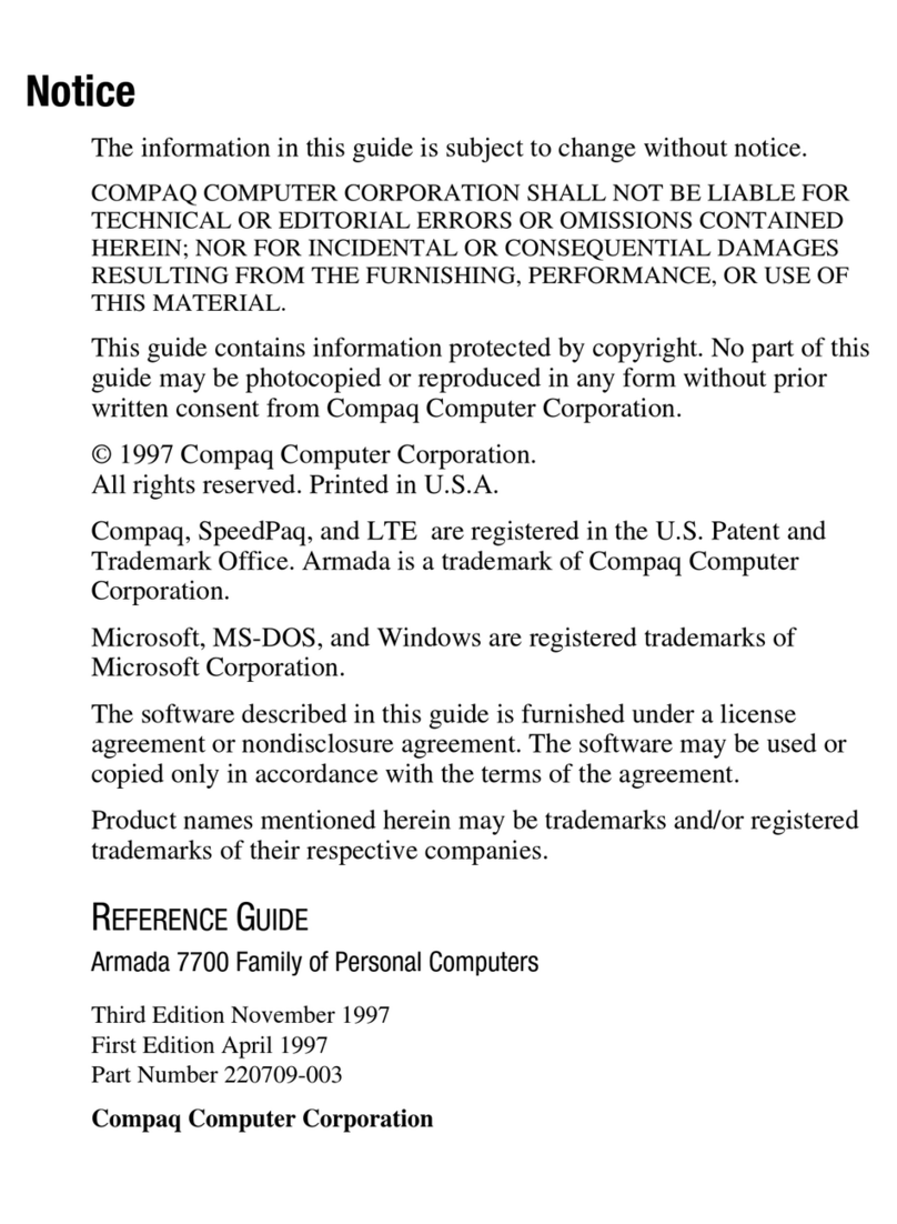 Compaq Armada 7700 User manual
